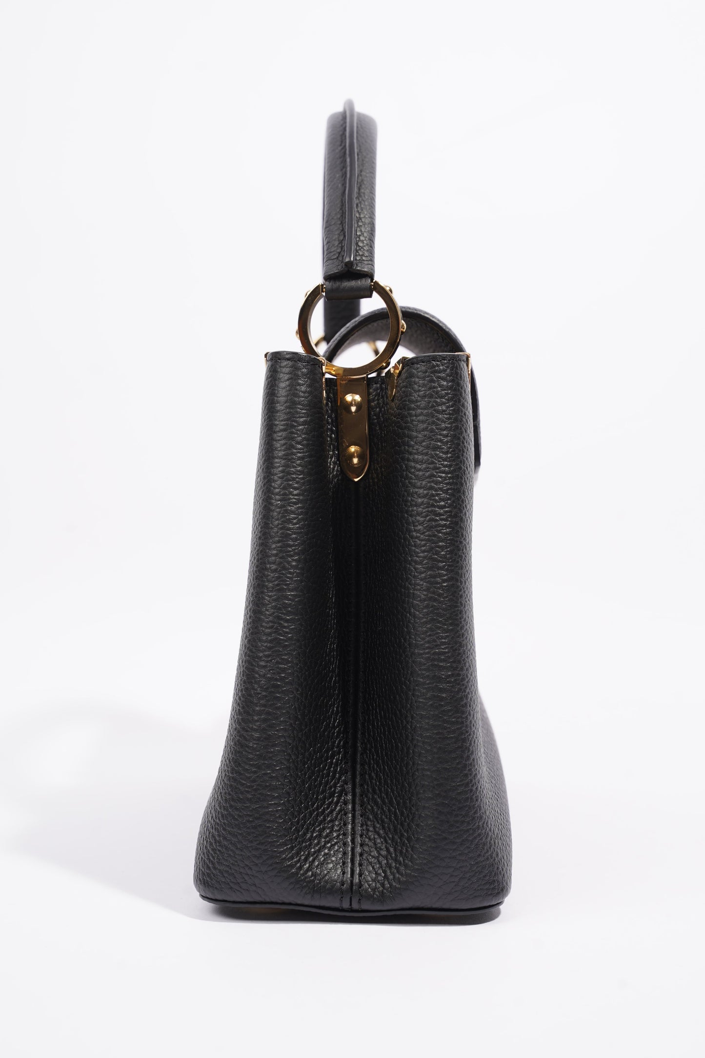 Louis Vuitton Capucines MM Black Taurillon Leather Handbag