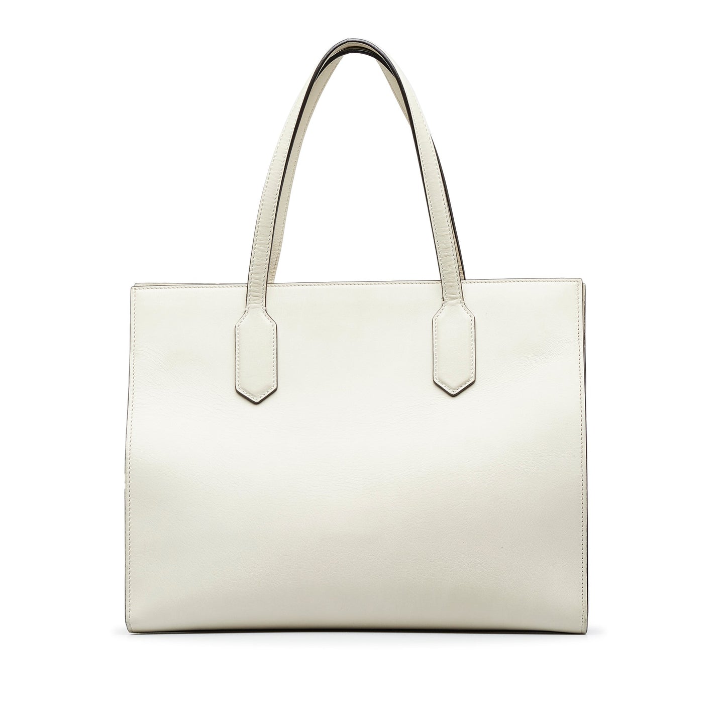 Gucci White Leather Tote Style 1