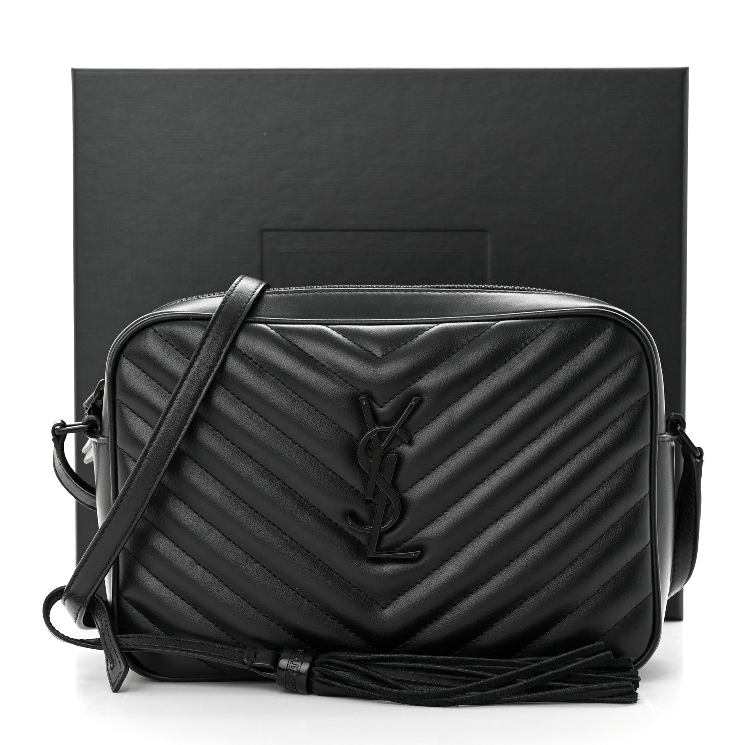 SAINT LAURENT LOU QUILTED CALFSKIN YSL CAMERA CROSSBODY BAG