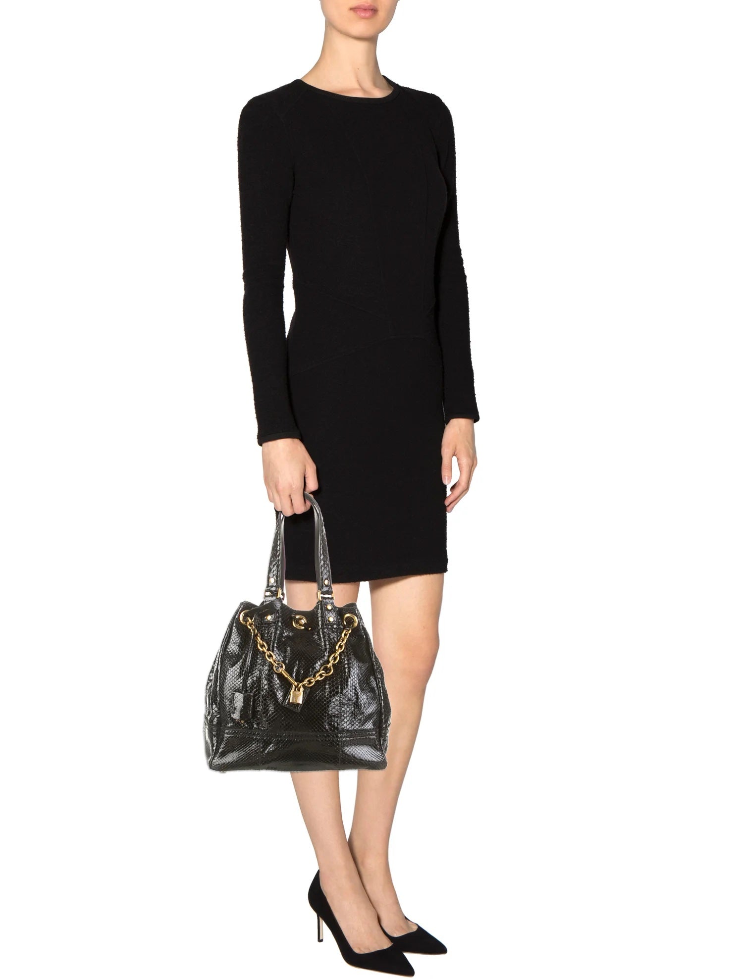 YVES SAINT LAURENT SNAKESKIN FAUBOURG BAG