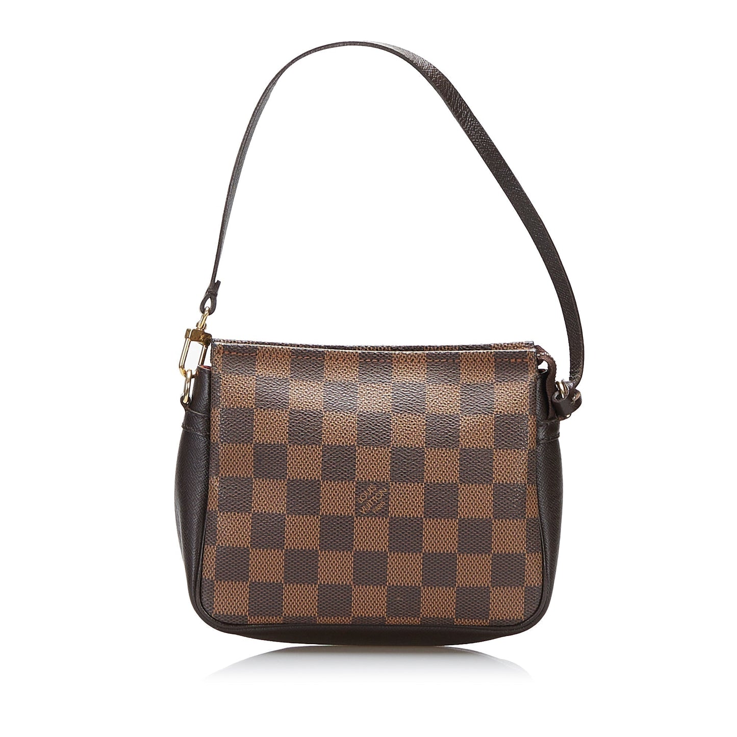 Louis Vuitton Trousse Pochette Damier Ebene Canvas Clutch