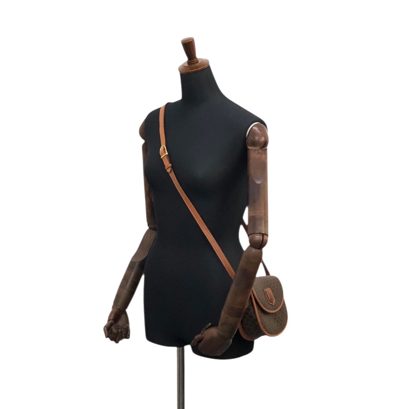 CELINE Round Shoulder bag Brown nugdn8