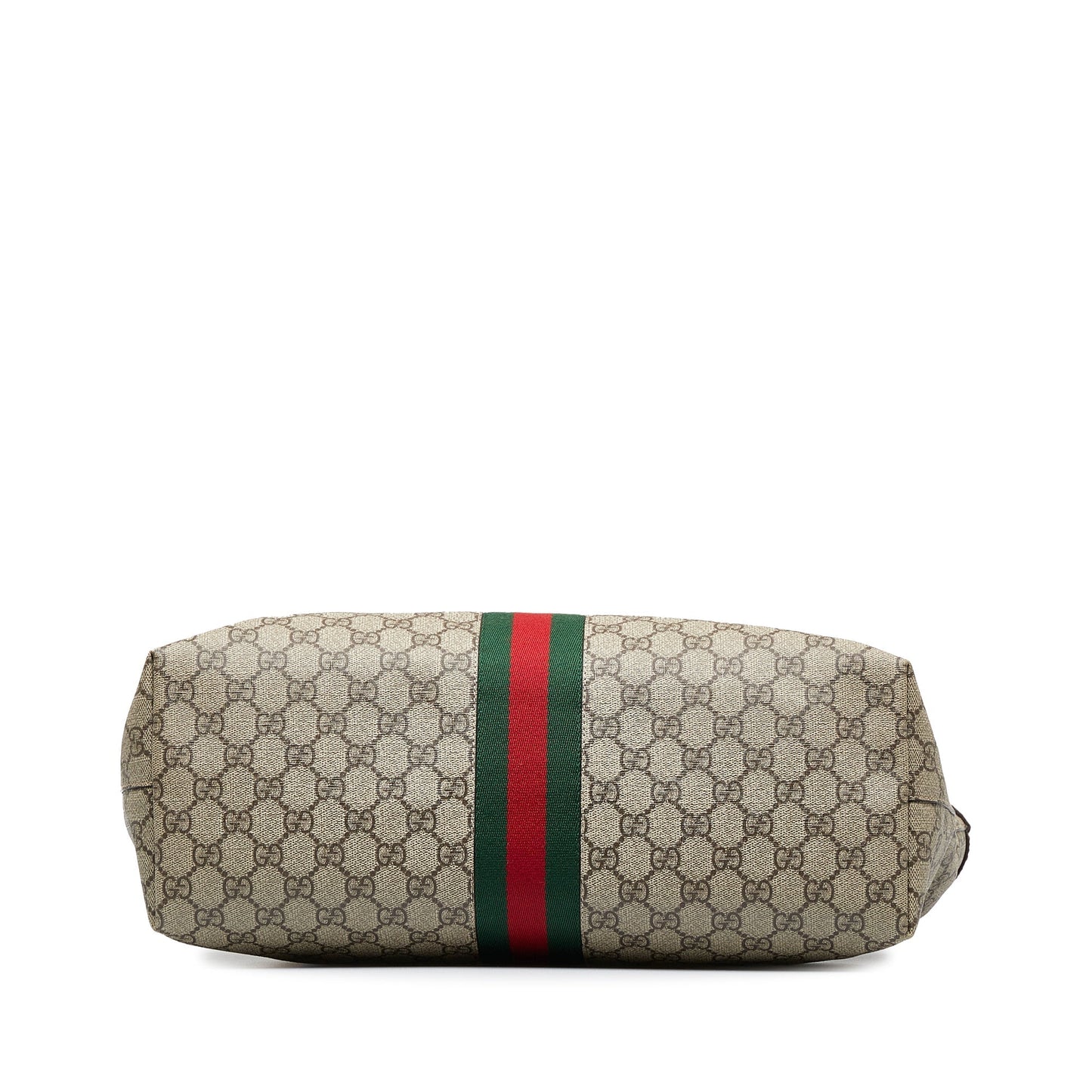 Gucci Ophidia Brown Leather Canvas Tote