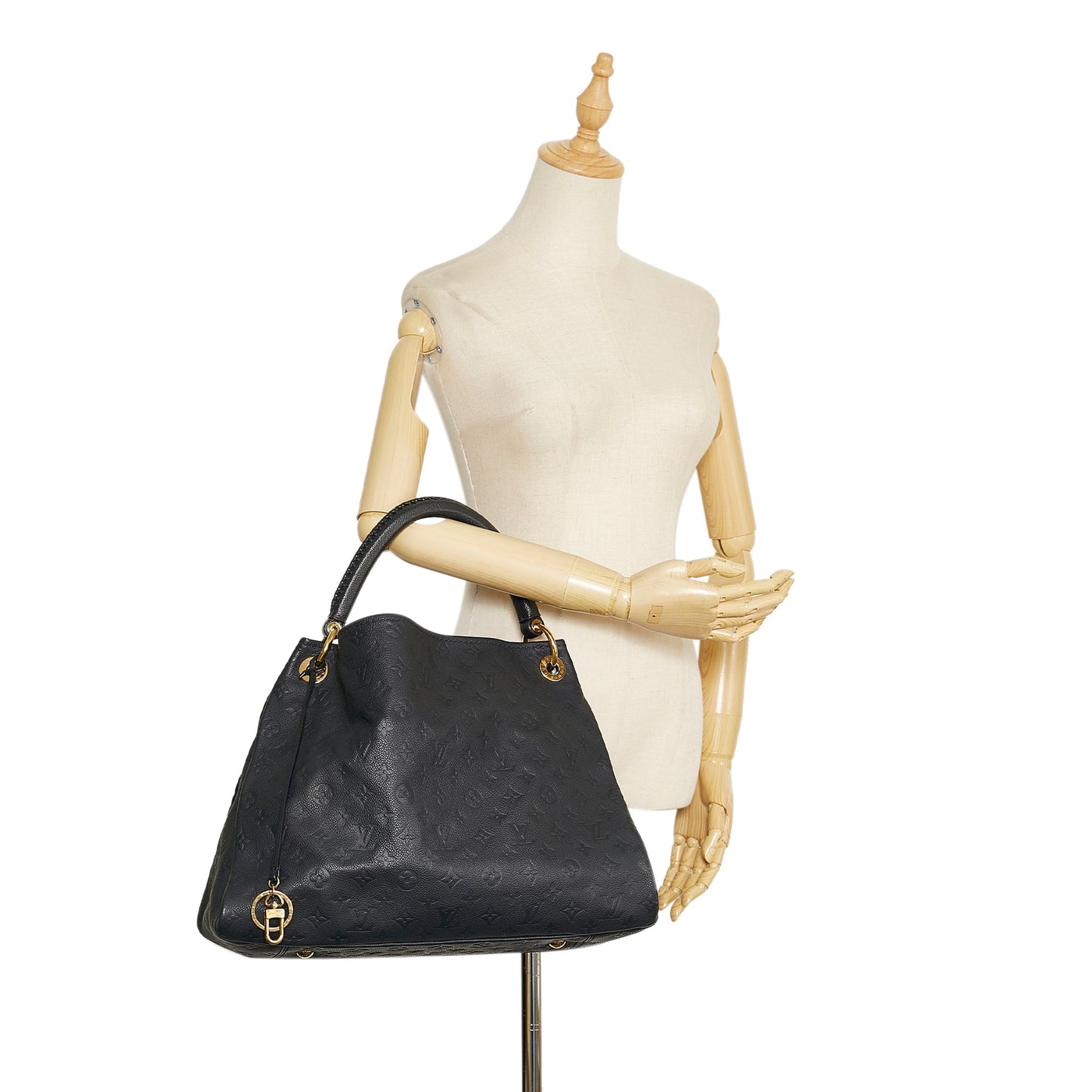 LOUIS VUITTON Monogram Empreinte Artsy MM Black Handbag