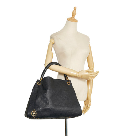 LOUIS VUITTON Monogram Empreinte Artsy MM Black Handbag