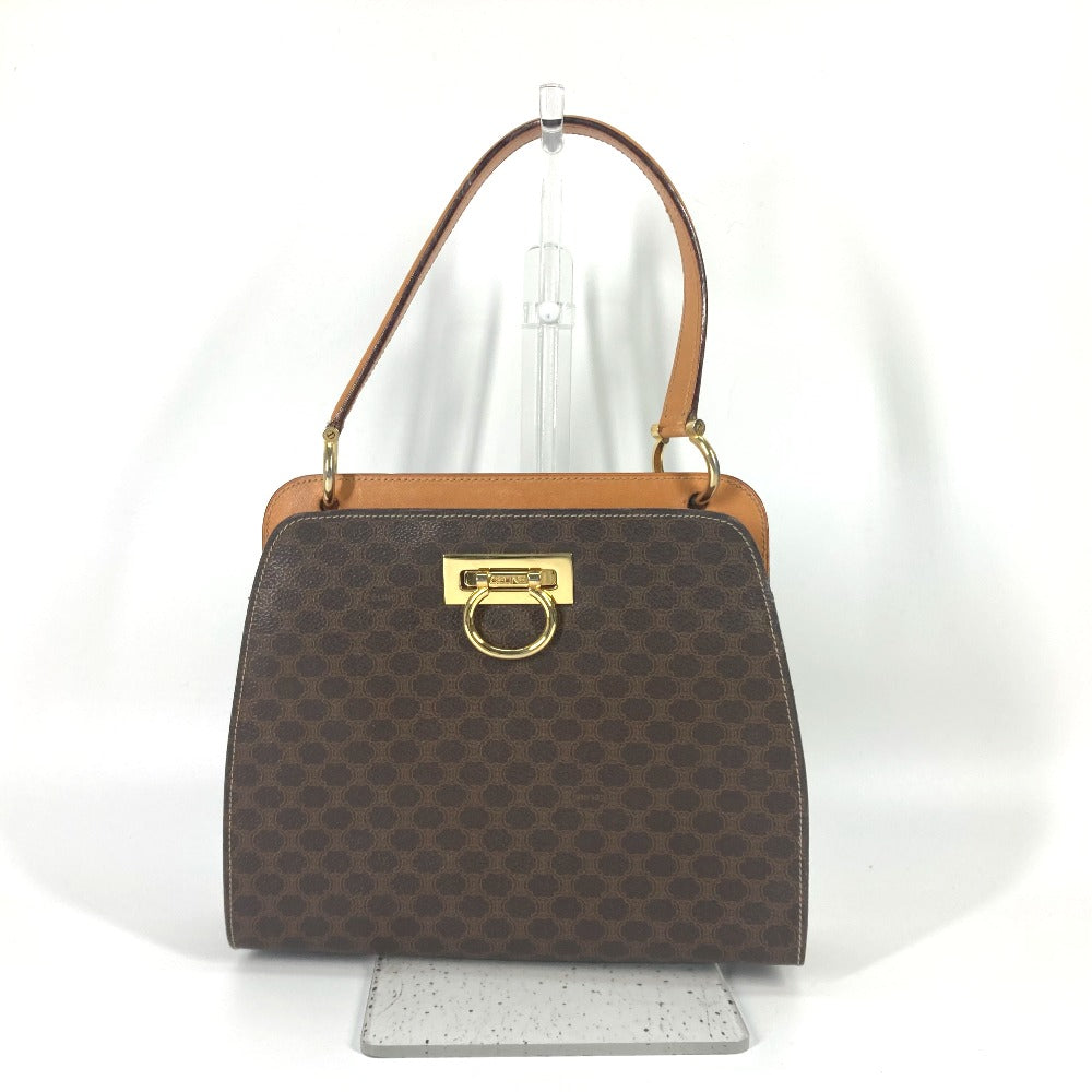 CELINE Handbag PVC / Leather Brown Bag Macadam Women