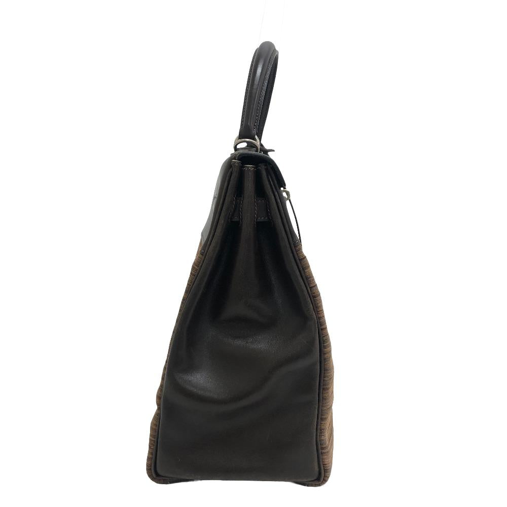 HERMES Handbag leather Brown Vibrato Kelly 35 Women