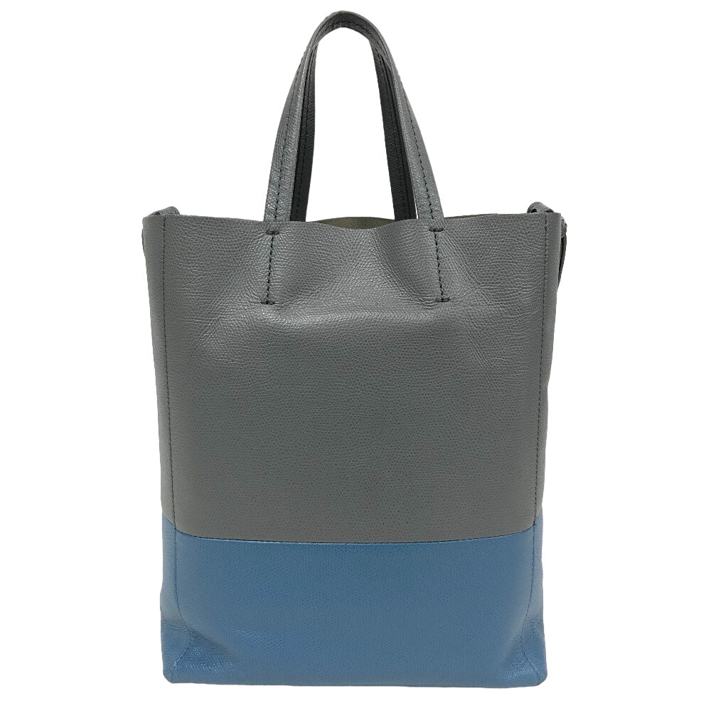CELINE Handbag leather gray 2WAYShoulder Vertical hippo small Women