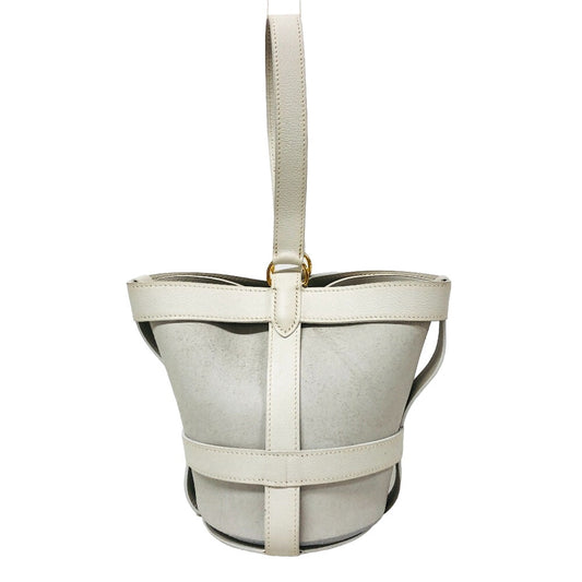 HERMES Handbag leather white Vogarribar Musardine 2