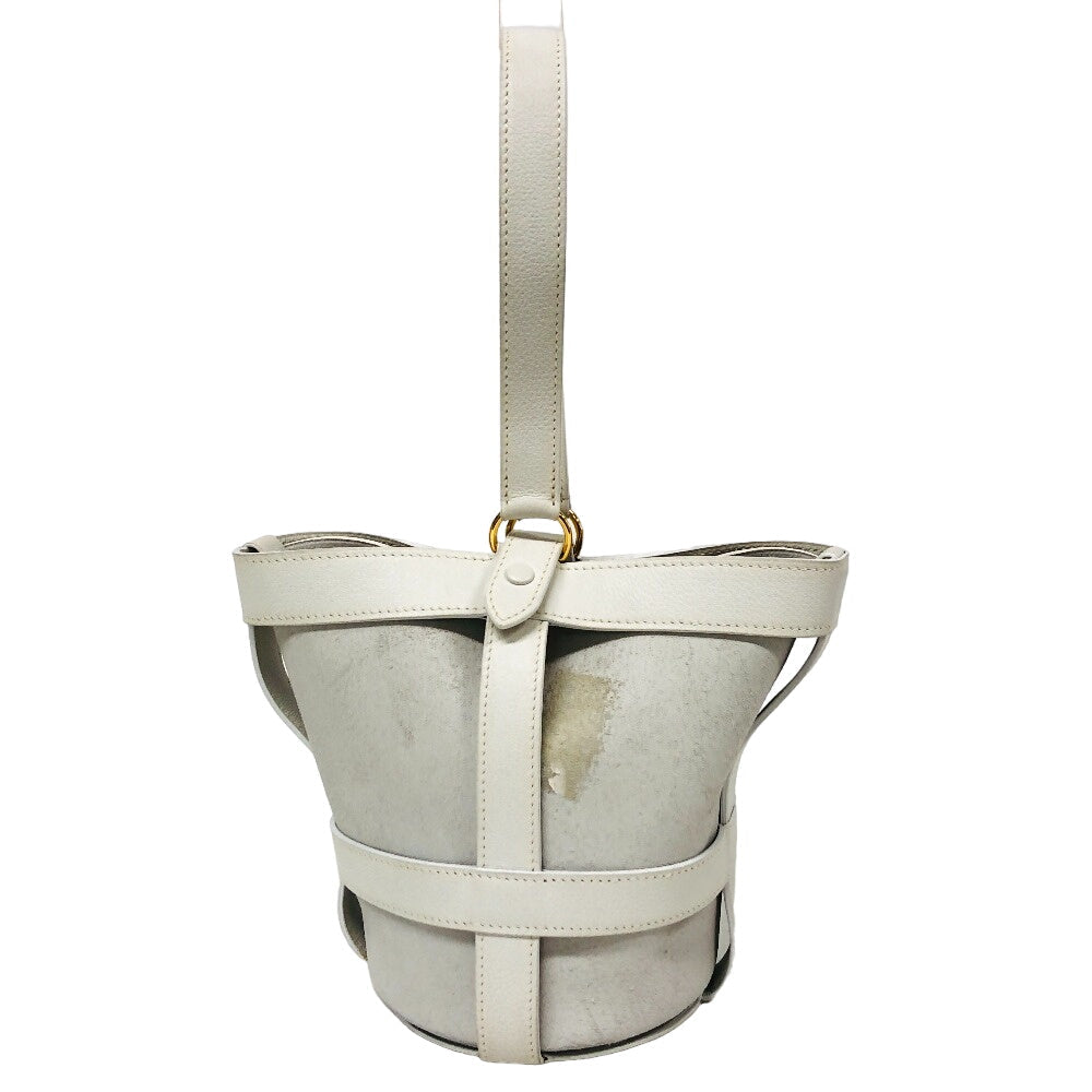 HERMES Handbag leather white Vogarribar Musardine 2