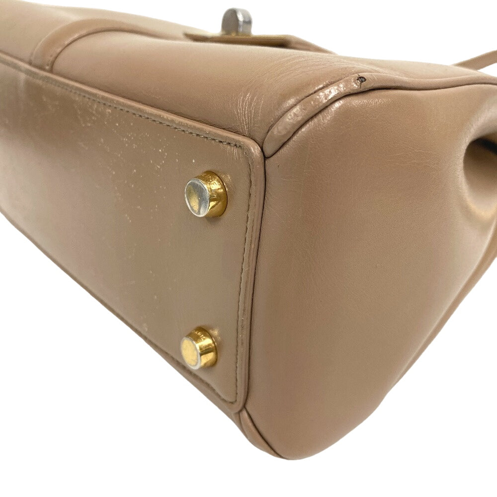 CELINE Handbag leather beige 2WAY Shoulder Bag Says Small Women