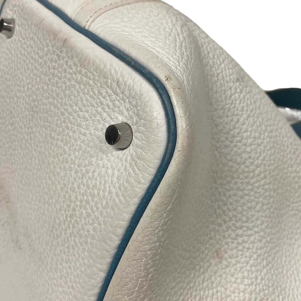 HERMES Handbag Taurillon Clemence white Picotin Eclat 22 MM