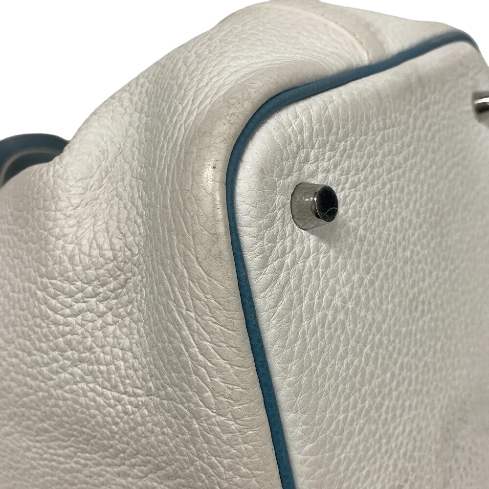 HERMES Handbag Taurillon Clemence white Picotin Eclat 22 MM