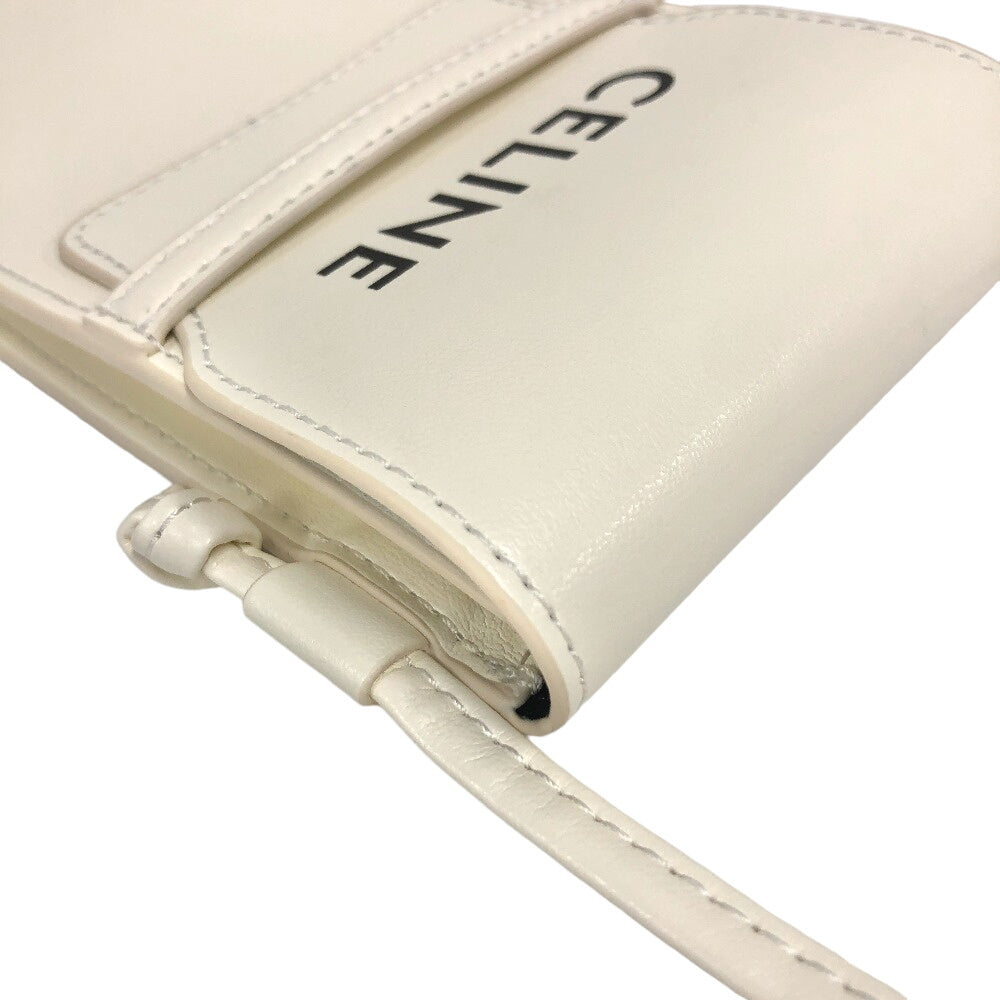 CELINE Pouch leather white Shoulder pouch Women