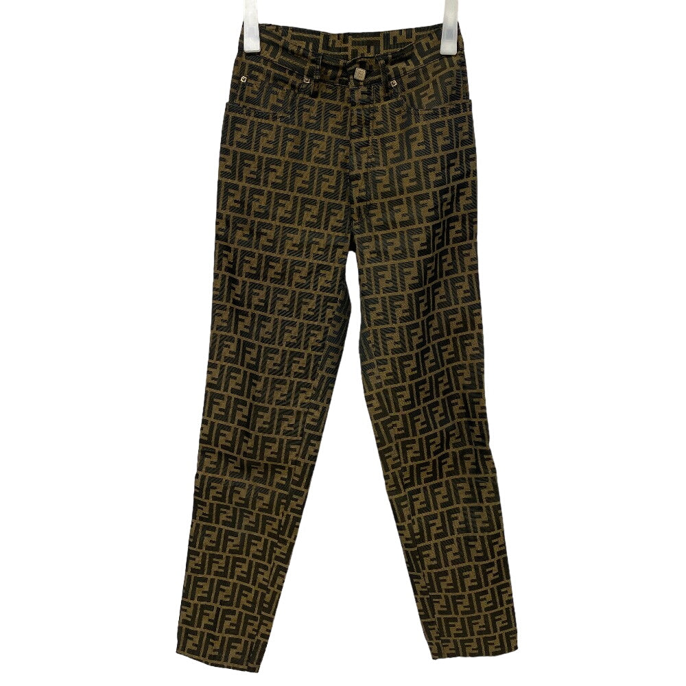 FENDI Pants Cotton, Polyester Brown Zucca 41