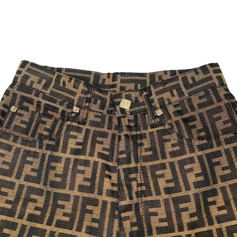 FENDI Pants Cotton, Polyester Brown Zucca 41