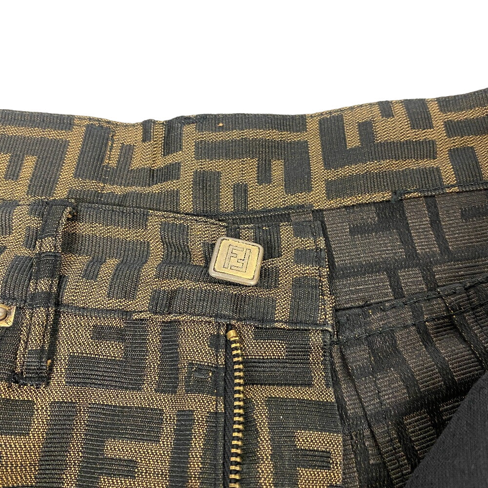 FENDI Pants Cotton, Polyester Brown Zucca 41