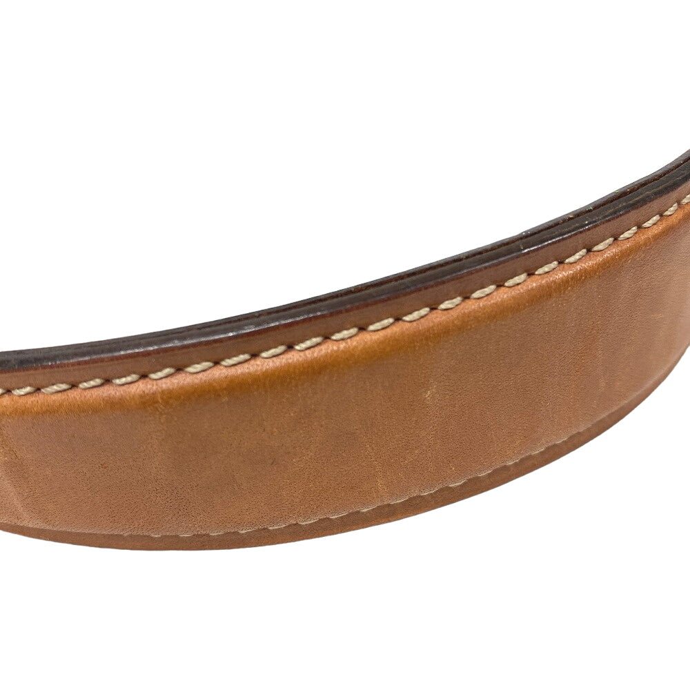 CELINE Shoulder Bag leather Brown Macadam Gancini Women