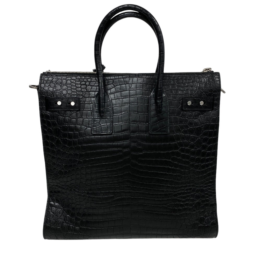 YVES SAINT LAURENT Shoulder Bag leather black handbag Embossing Sac de Jules Women