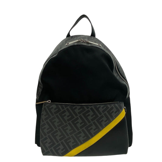 FENDI Backpack 7VZ042 PVC, Nylon black Backpack Zucca mens