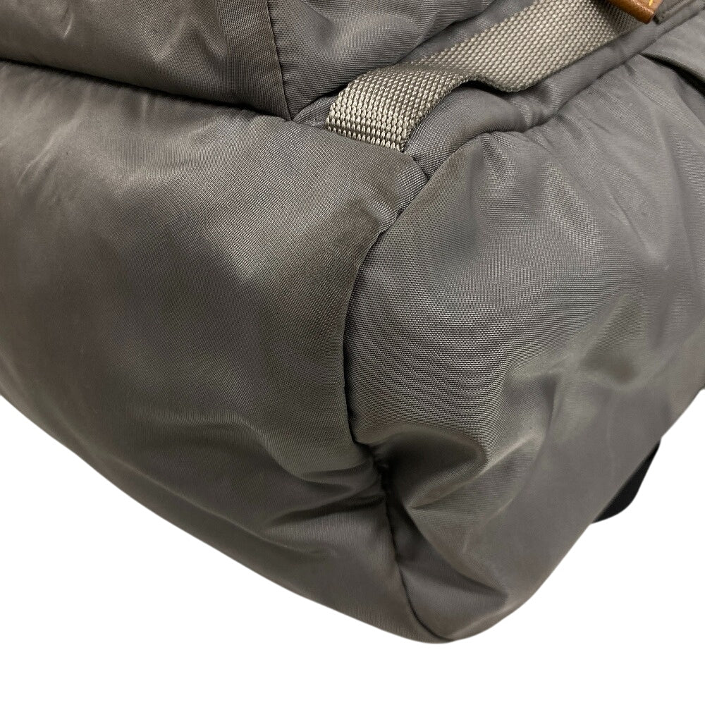 PRADA Backpack Nylon, Leather gray Test