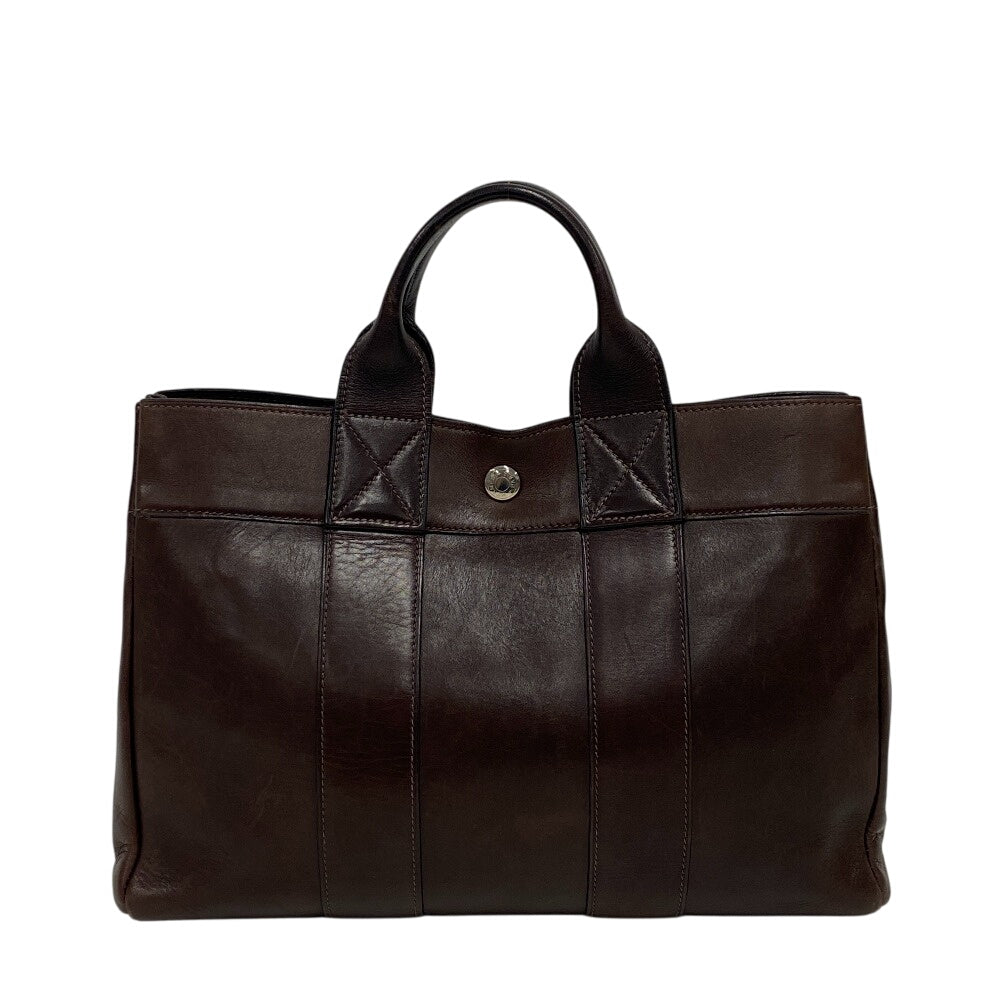 HERMES Tote Bag S leather Brown All leather Fool ToePM Women