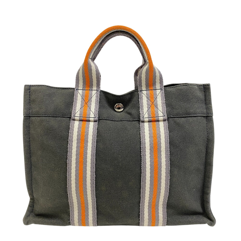 HERMES Tote Bag canvas khaki Ginza limited Fool ToePM Women
