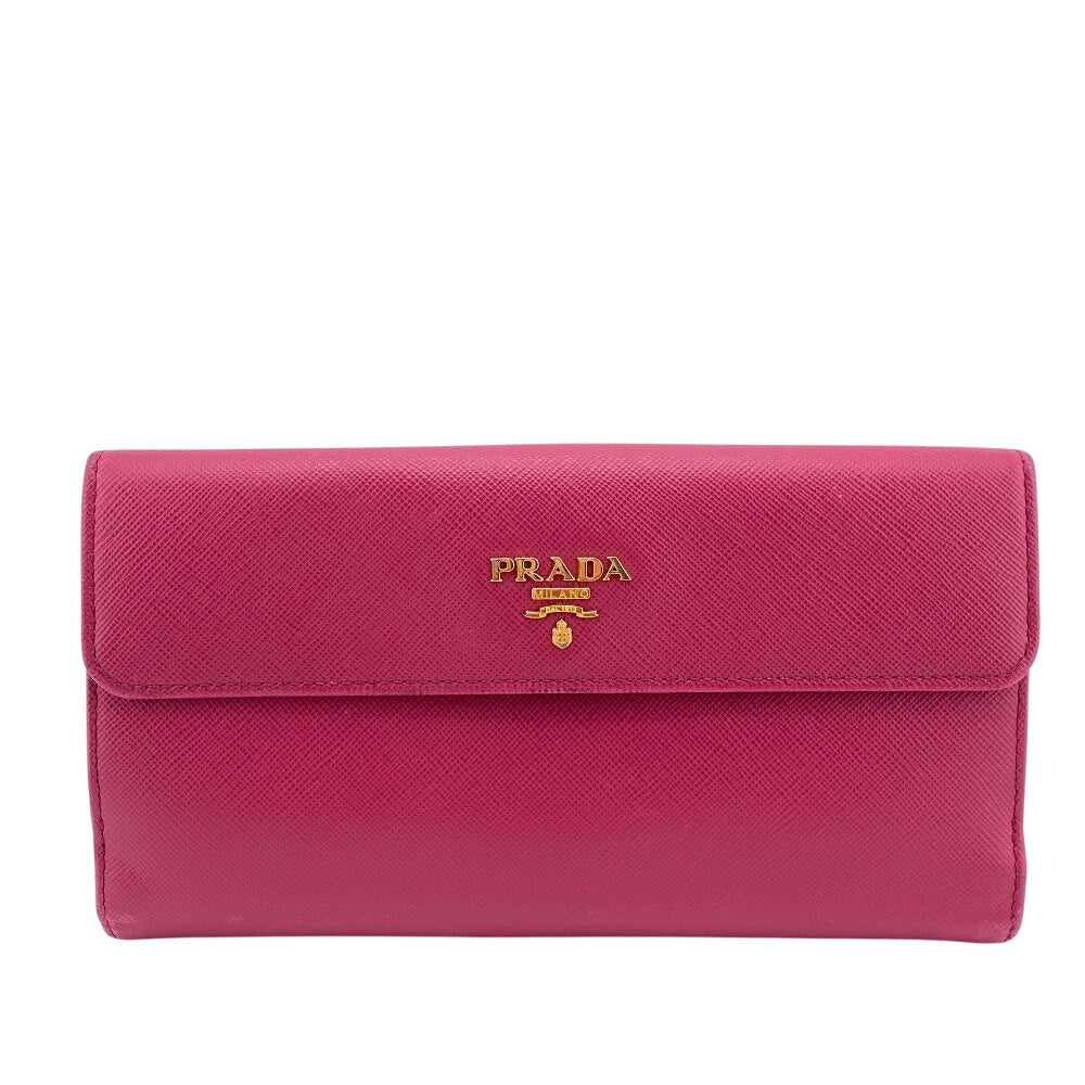 PRADA Long Wallet Purse PVC pink 1M1133 Women