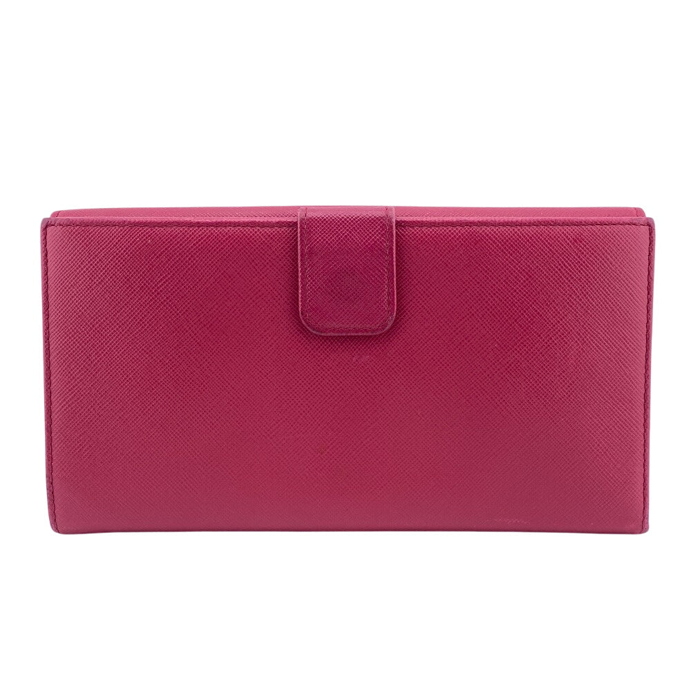 PRADA Long Wallet Purse PVC pink 1M1133 Women