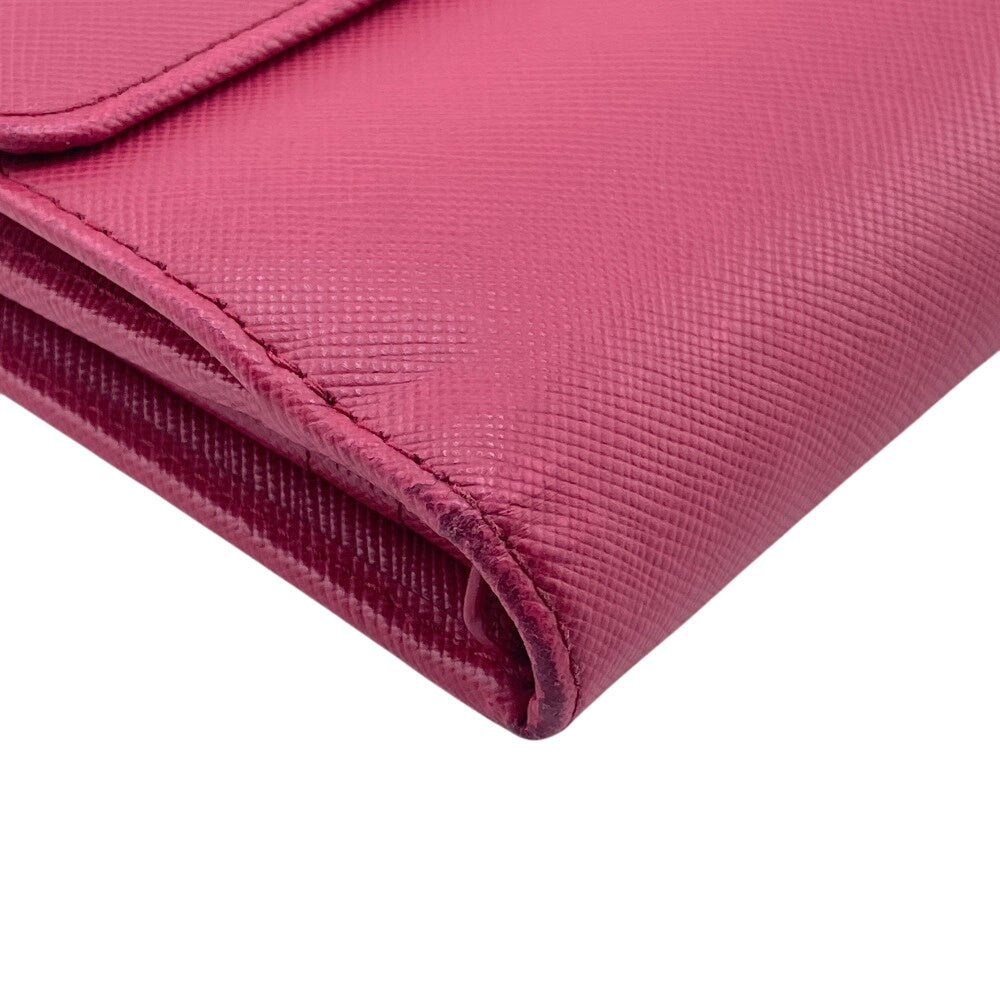 PRADA Long Wallet Purse PVC pink 1M1133 Women