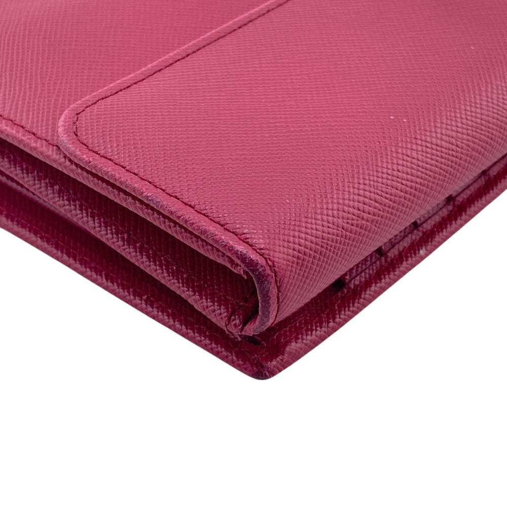 PRADA Long Wallet Purse PVC pink 1M1133 Women