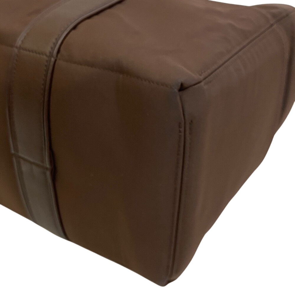 HERMES Handbag Nylon Brown Akapu Luco MM