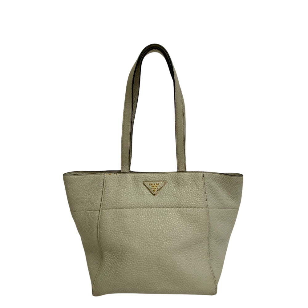 PRADA Tote Bag Calfskin white Vitello Dyno