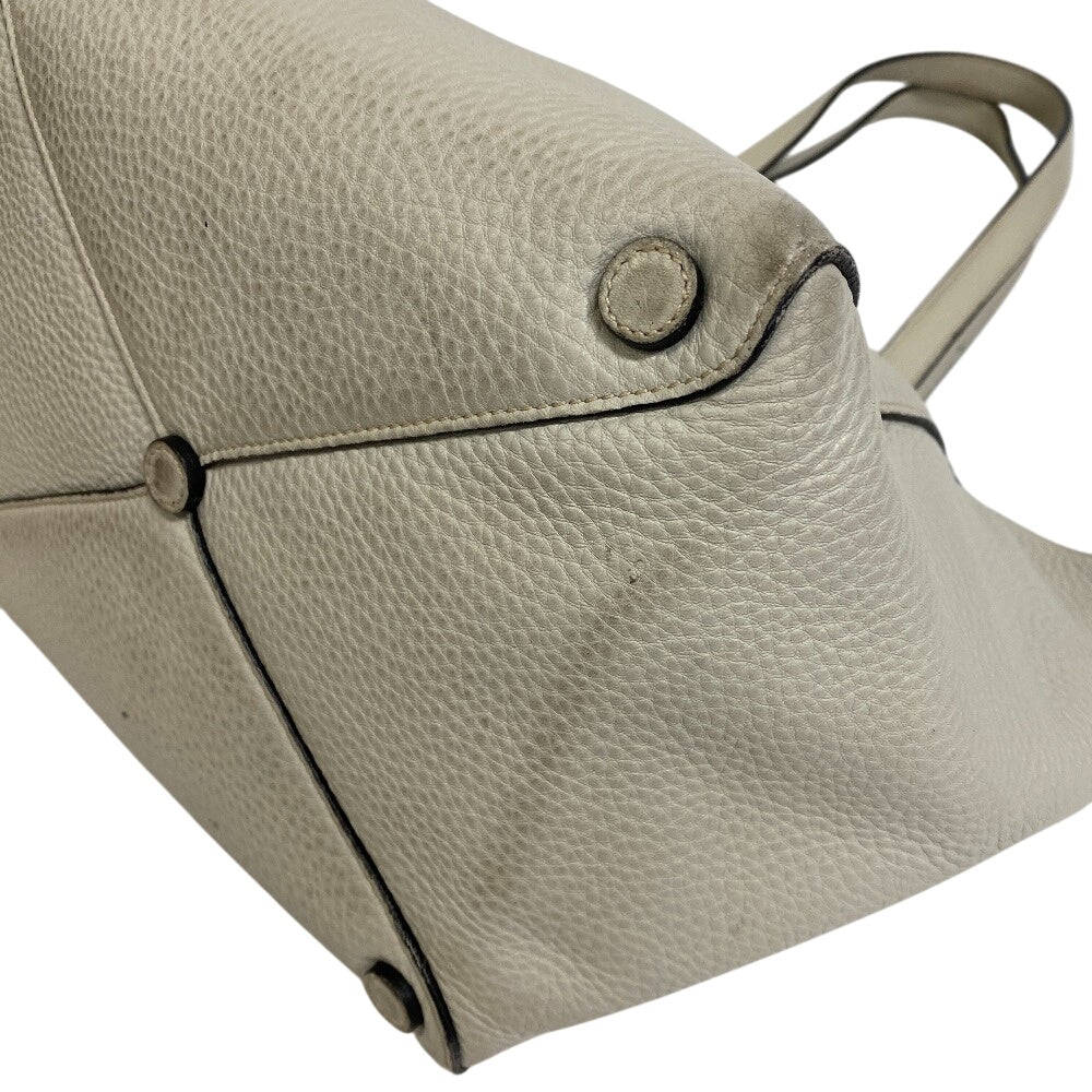 PRADA Tote Bag Calfskin white Vitello Dyno