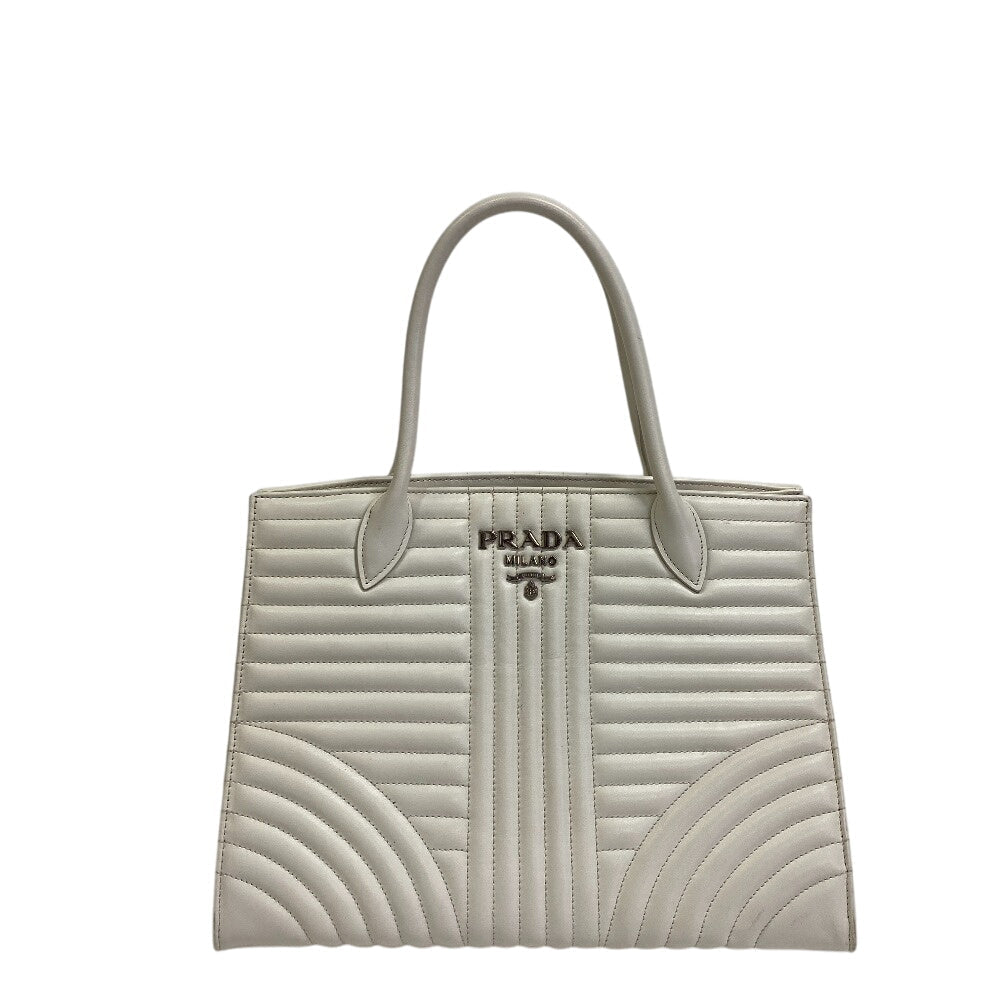 PRADA Handbag leather white Diagram