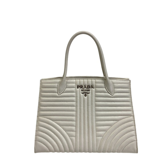 PRADA Handbag leather white Diagram