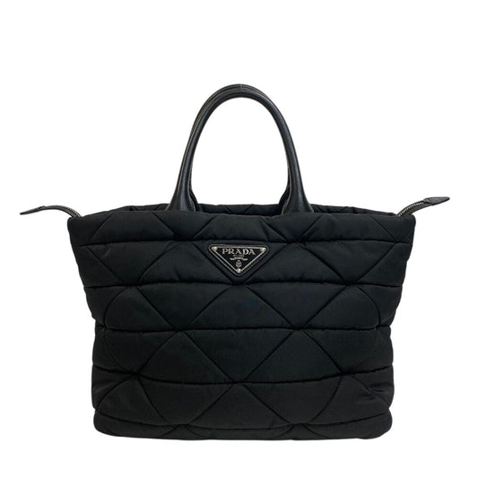 PRADA Handbag Nylon black Re-Nylon Padded Tote Bag