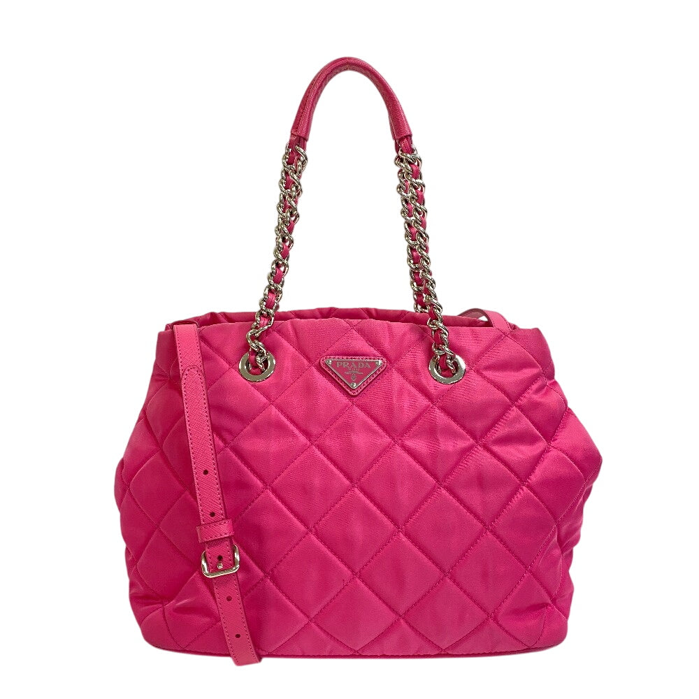 PRADA Tote Bag Nylon Fusha pink Tessuto Impuntu