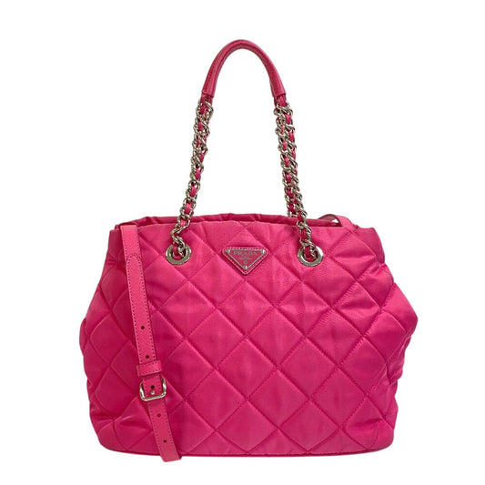 PRADA Tote Bag Nylon Fusha pink Tessuto Impuntu