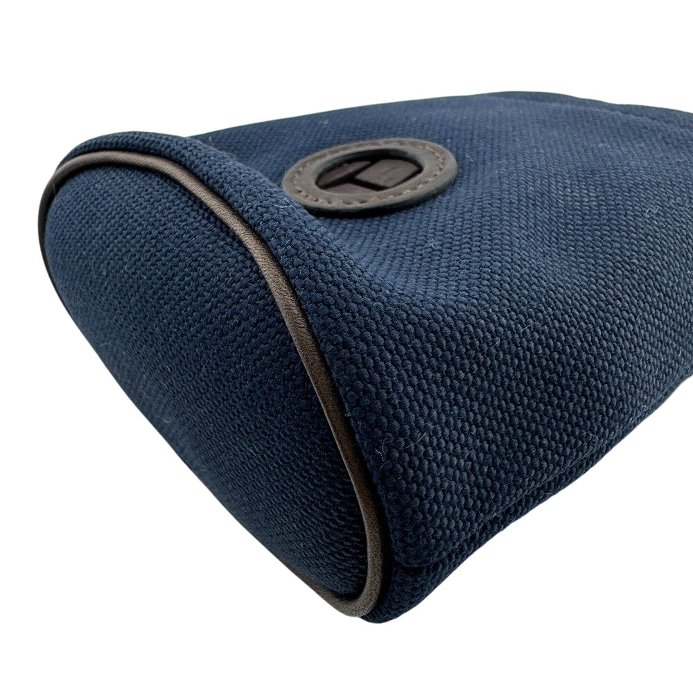 HERMES Pouch canvas Navy