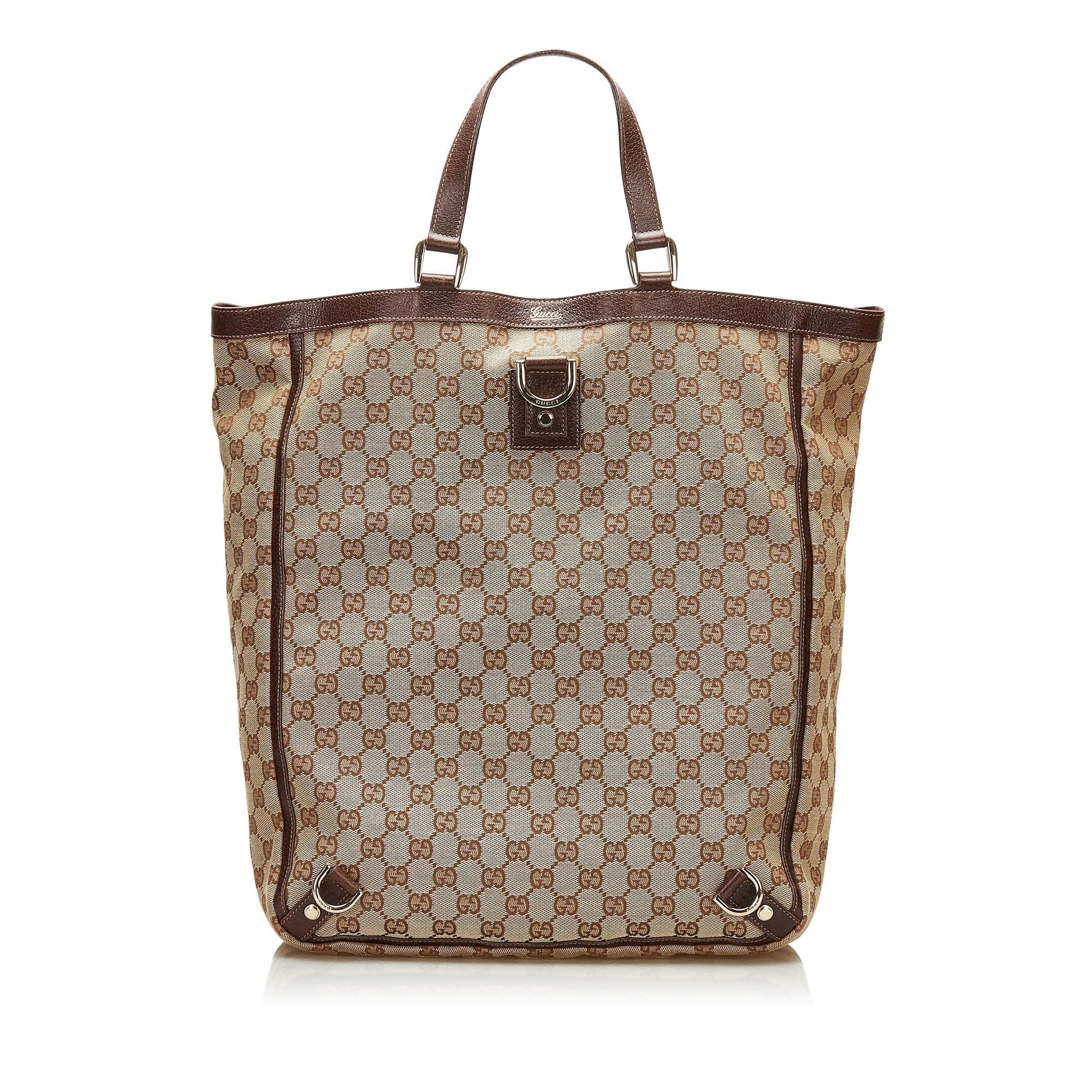 Gucci Leather Canvas Tote