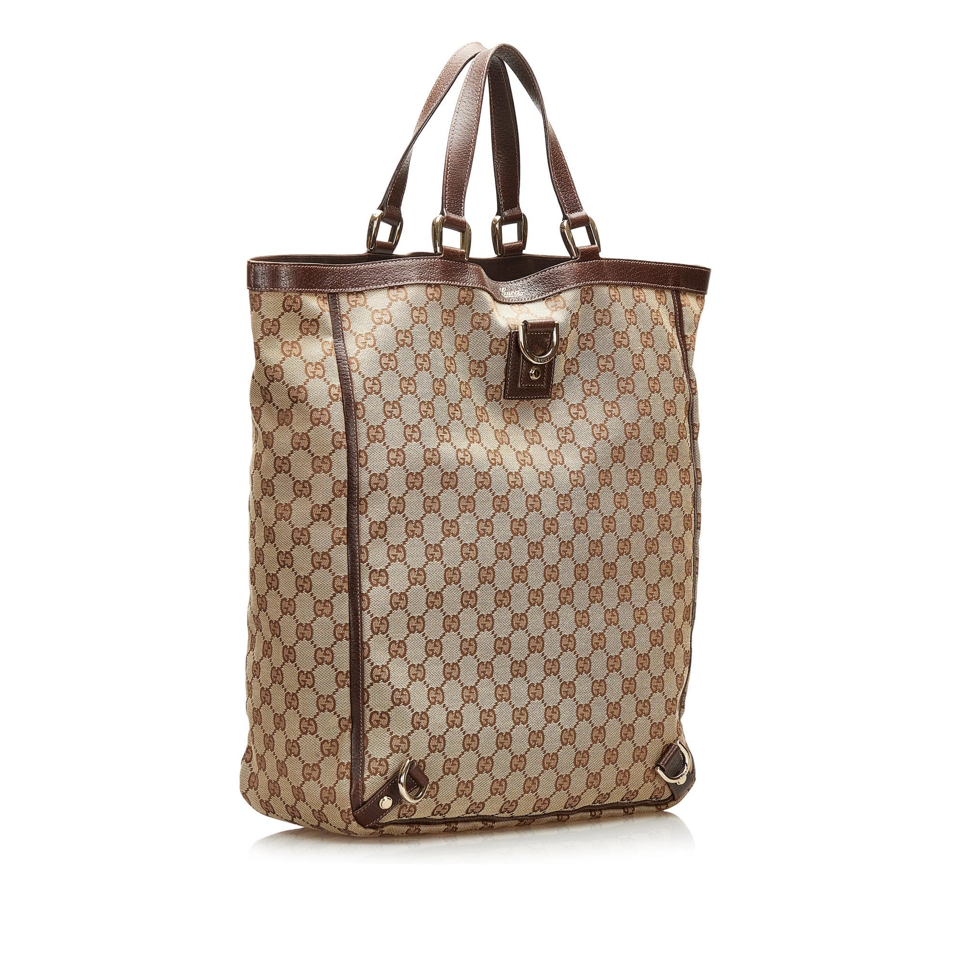 Gucci Leather Canvas Tote