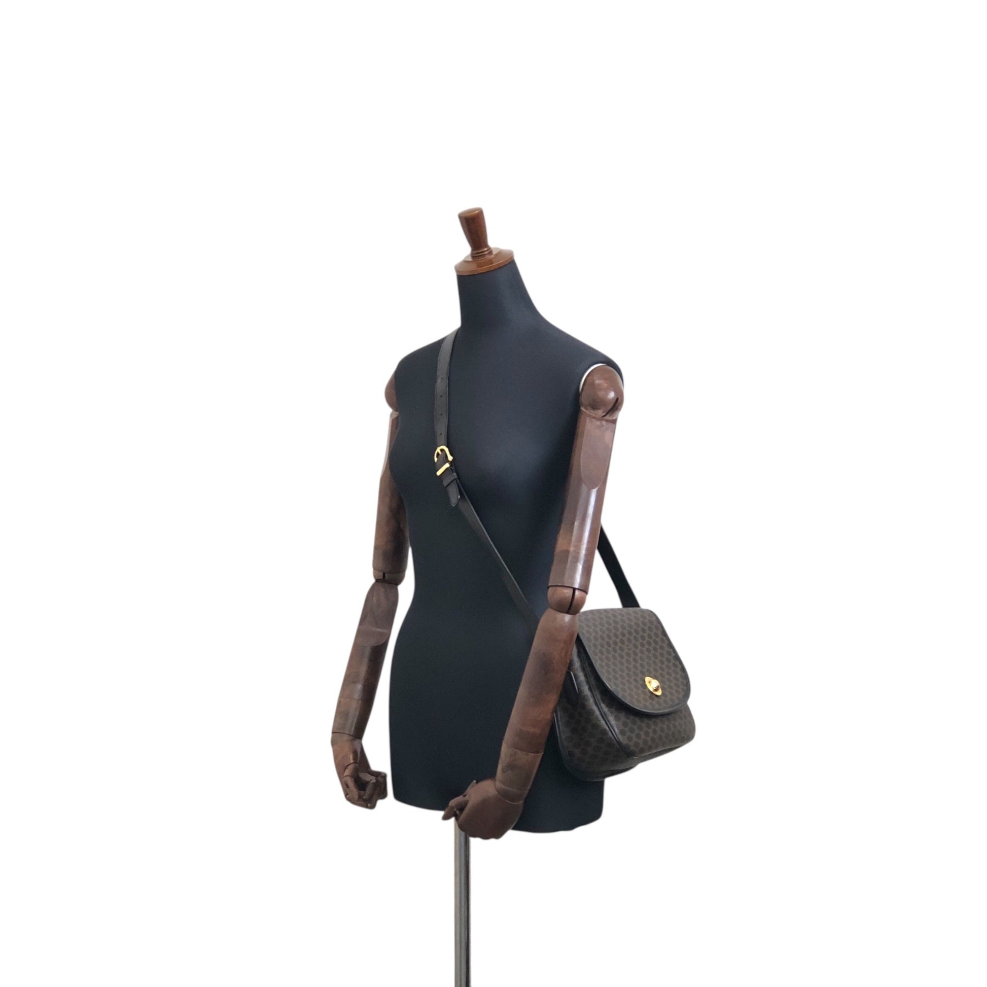 CELINE Macadam Starball Flap Shoulder bag Black a8awaa
