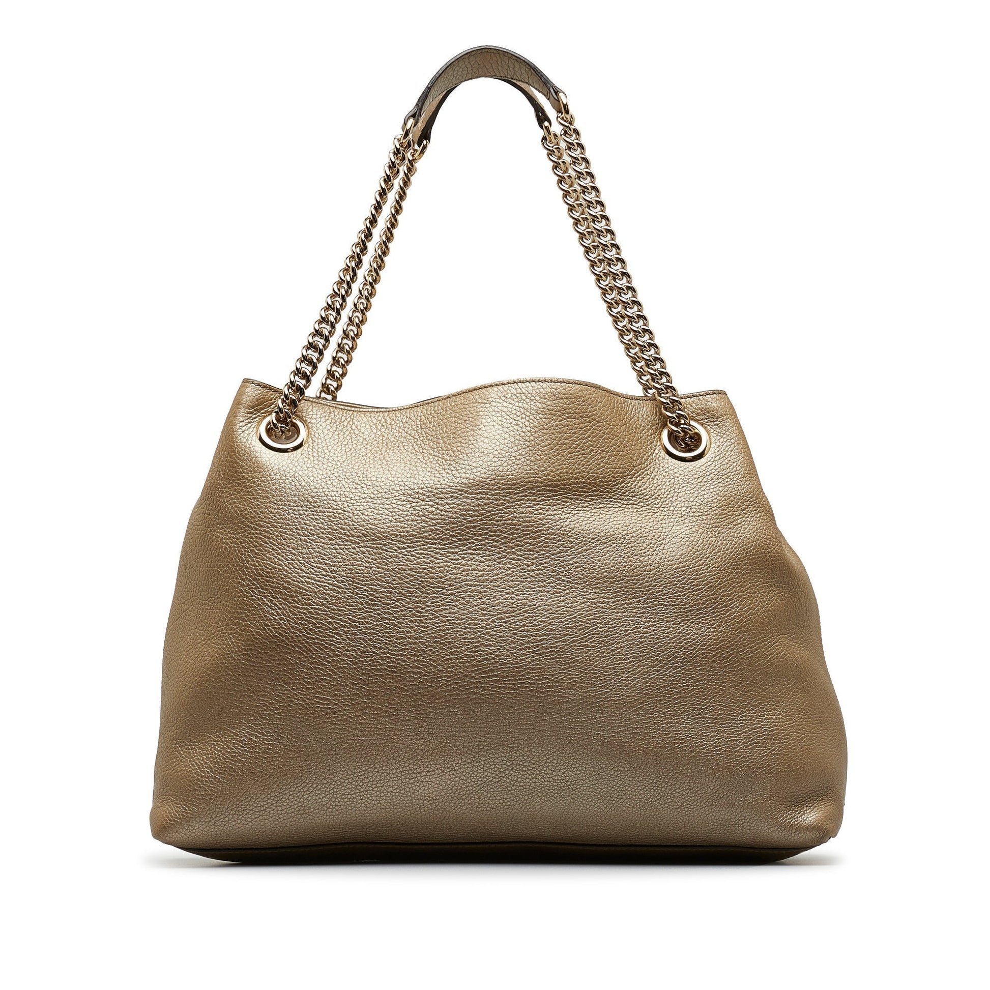Gucci Soho Gold Leather Chain Tote