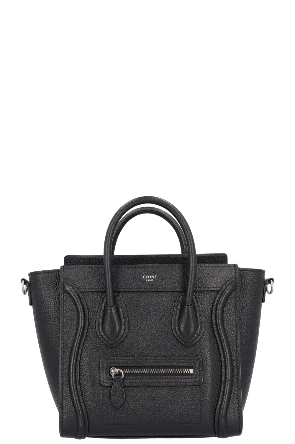 CELINE Nano Luggage Crossbody Bag Black