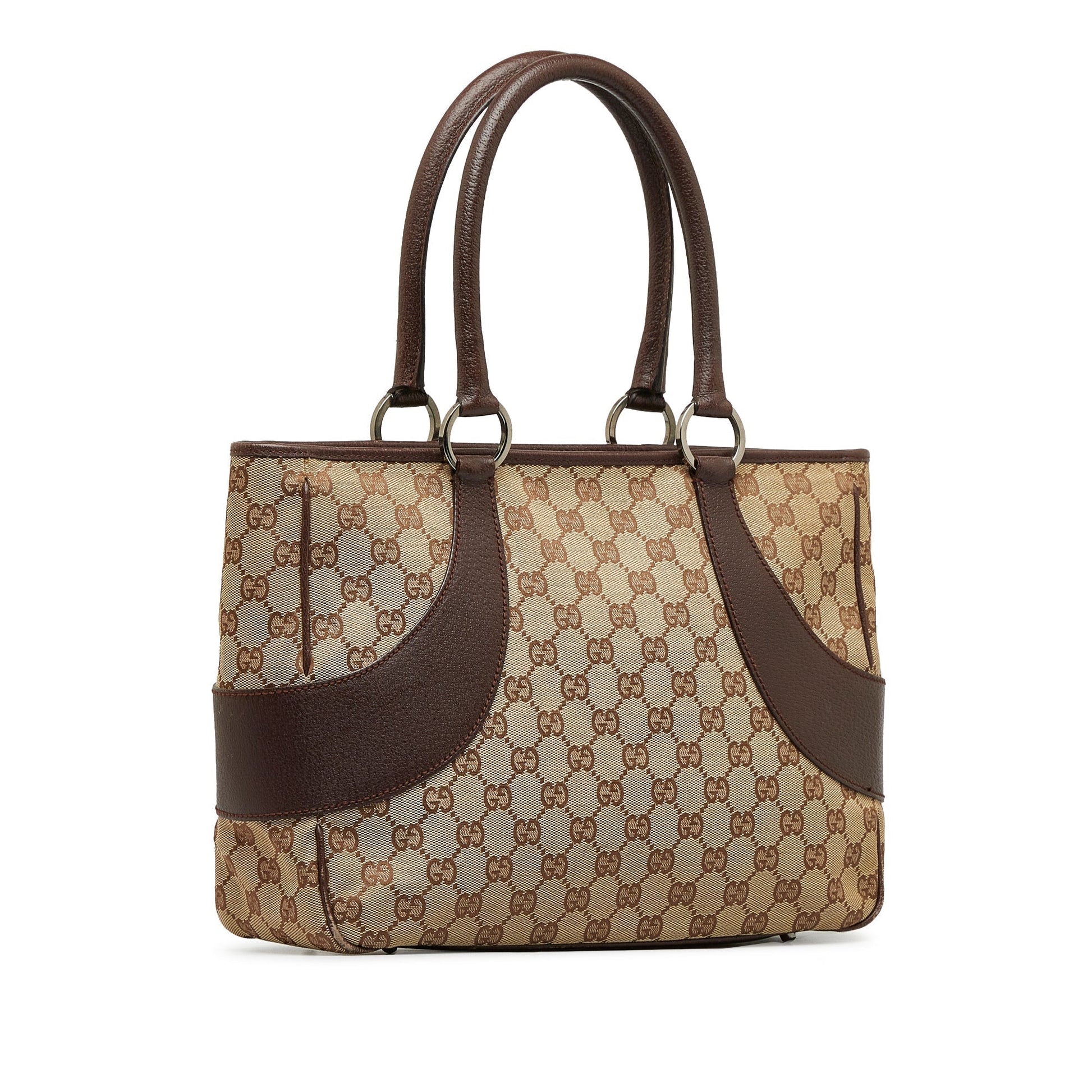 Gucci Leather Canvas Tote