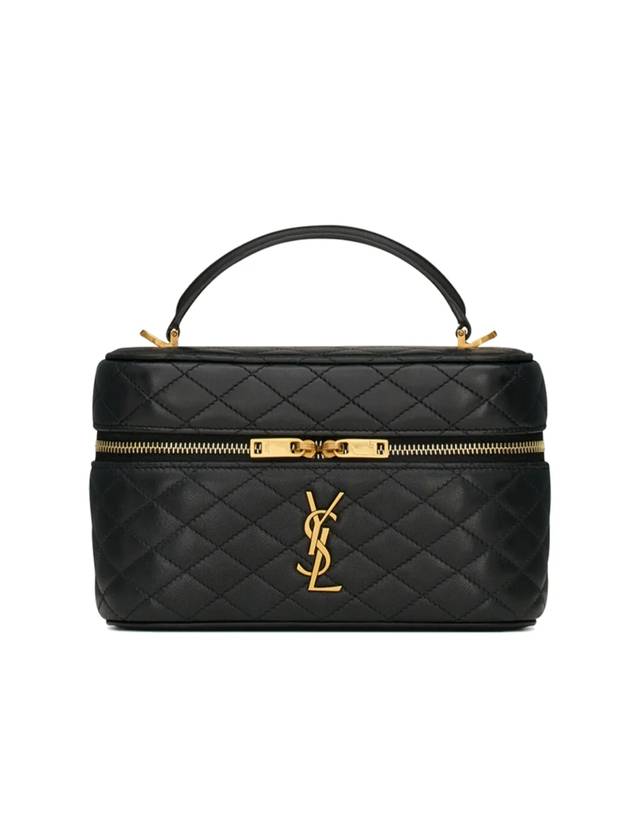 Luxury Saint Laurent Trending 2025 Gabi Mini Vanity Lambskin Tote Bag Black