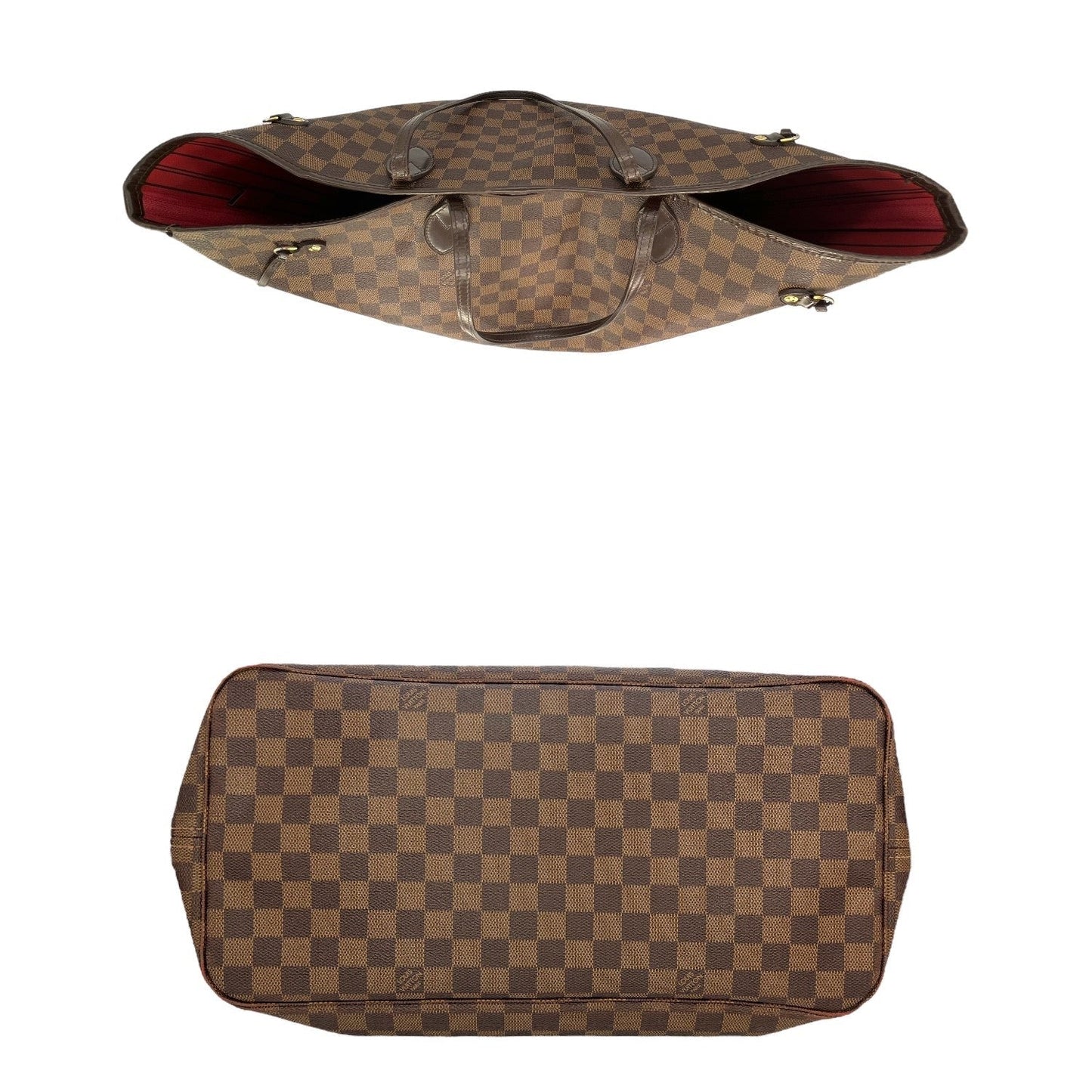 Louis Vuitton Damier Ebene Neverfull w/ Pouch GM Tote
