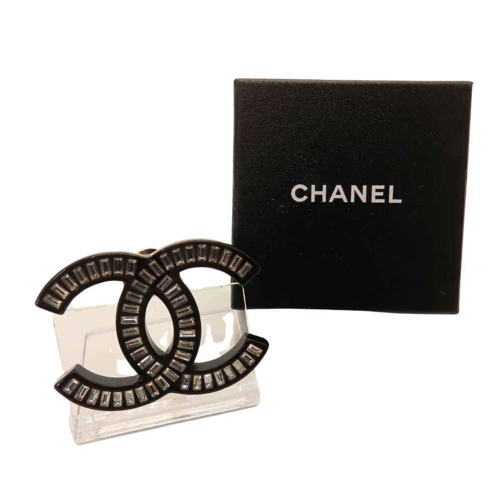 Chanel Coco Mark Brooch Rhinestone 2007 Classic Flap Tote