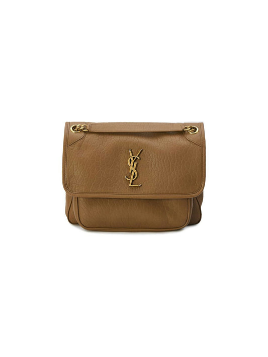 Luxury Saint Laurent Trending 2025 Women's Medium Niki Grained Lambskin Bag in Nude & Neutrals | Size UNICA |
